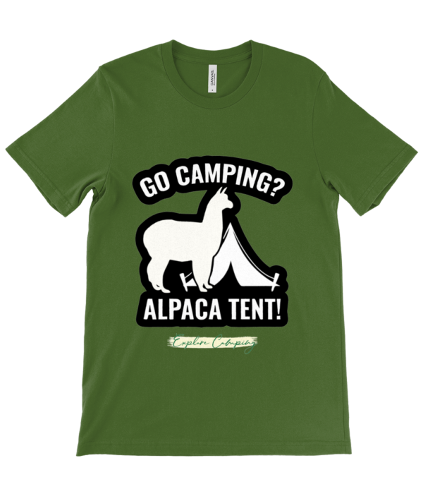 Go Camping Alpaca Tent Crew Neck T-Shirt - Stylish & Comfy - Image 14