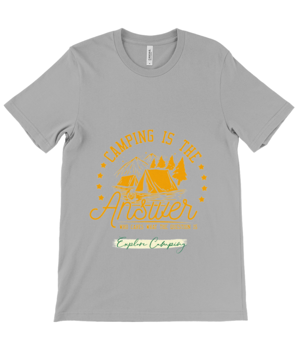 Camping is the Answer' Canvas Unisex Crew Neck T-Shirt: Perfect for Outdoor Lovers