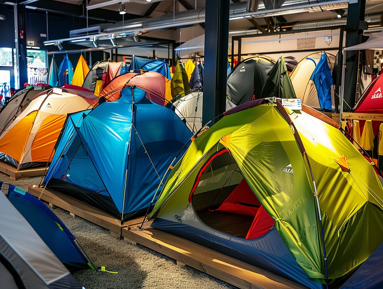 What types of tents can I find in Dundee, UK? 