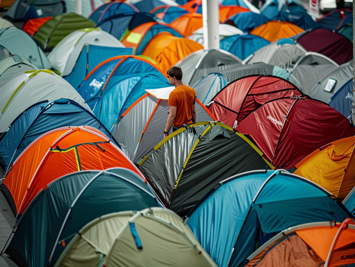  Are there any camping stores in Leicester that sell tents? Yes, there are several camping stores in Leicester that sell tents. You can find them in the city centre or at outdoor shopping centres. How can I find the best deals on tents in Leicester, UK? The best way to find deals on tents in Leicester, UK is to shop online at platforms like TheExpertCamper. They offer free shipping on orders over 30 pounds and are voted the best online platform for purchasing tents. What factors should I consider when looking for a tent in Leicester, UK? When looking for a tent in Leicester, UK, consider factors such as size, material, seasonality, and features like waterproofing and ventilation. It's important to choose a tent that fits your camping needs and budget. Can I return a tent if I am not satisfied with it? Most camping stores and online platforms have return policies for their products, including tents. Be sure to check the return policy before making a purchase to ensure you can return the tent if you are not satisfied with it.